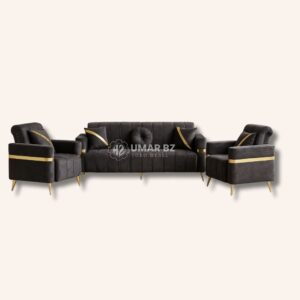 Sofa Set Black Gold Majesty