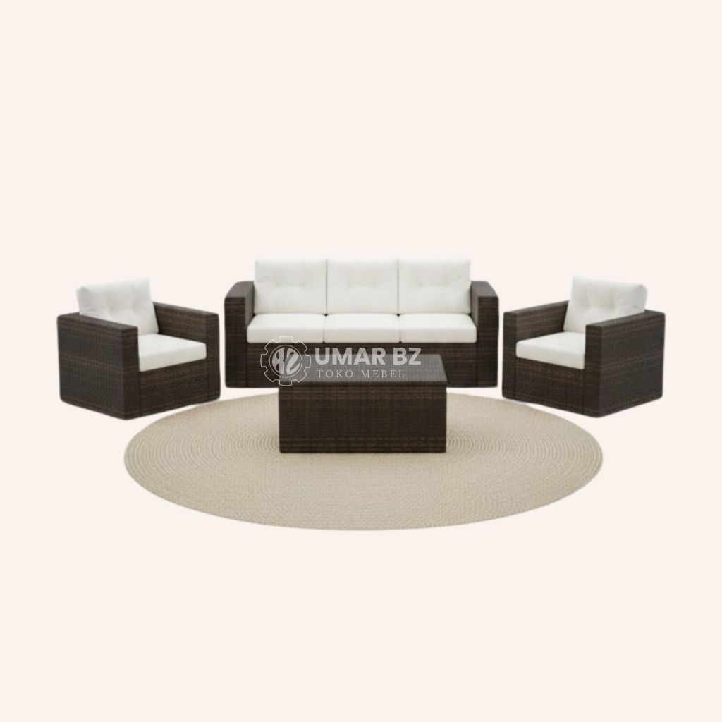 Set Kursi Meja Rotan - Wicker Living Oasis