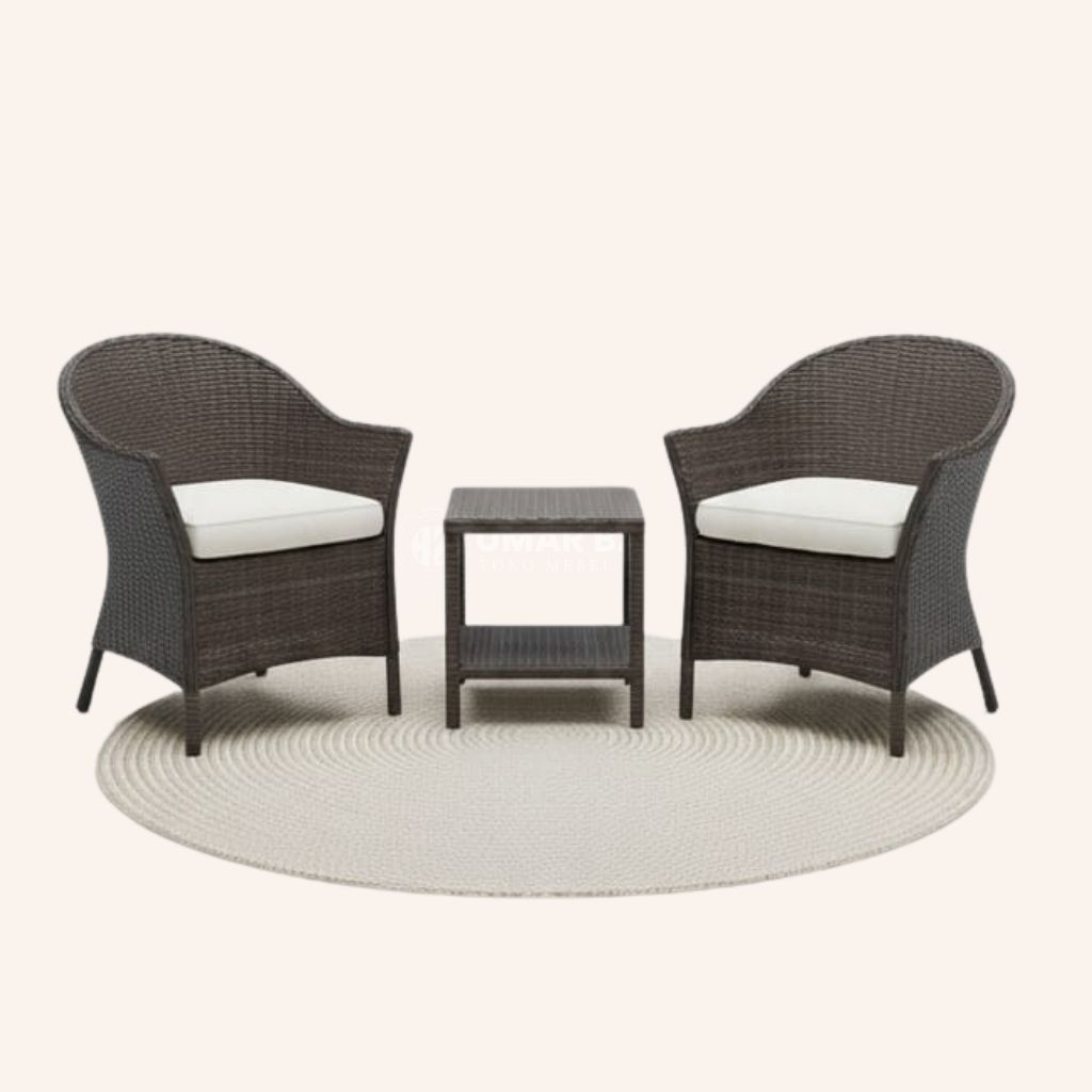 Set Dua Kursi Rotan - Wicker Duo Retreat